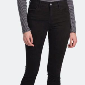 Levi's 720 High Rise Super Skinny Jeans Black Squared Size 6 Long